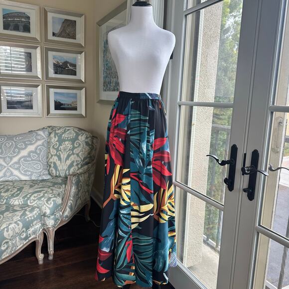 Rachel Zoe Dresses & Skirts - Rachel Zoe A-Line Maxi Tropical Floral Print Skirt Size S